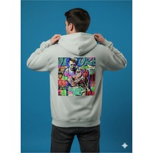 Lenithra Pop Art Muhammed Ali Sırt Baskılı Unisex Oversize Hoodie