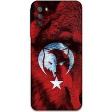Leaf Shop Poco M3 ile Uyumlu Türk Bayrağı Desenli Telefon Kılıfı + Ekran Koruyucu - 5856