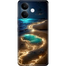 Nurdic Vivo V60 Lite 5g Uyumlu Kılıf Resimli Desenli Silikon Golden Beach