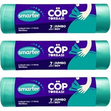 Leaf Shop 3 Lü Jumbo Boy Çöp Torbası 80X110CM (Çöp Poşeti)