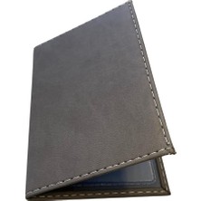 Leaf Shop Oto Ruhsat Kabı Termo Deri - Araba Ruhsat Kılıfı - Araç Ruhsat Cüzdanı (Gri)