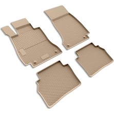 Leaf Shop 3D Havuzlu Kauçuk Paspas Bej Mercedes E Serisi W212 All - Terrain (2010-2015) ile Uyumlu