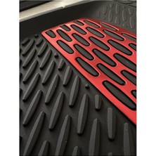 Leaf Shop Ile Uyumlu Vitara Ile Uyumlu Universal Derin Havuzlu Paspas Krom Kırmızı