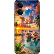 Senada Vivo V60 Lite 5g Kılıf Desenli Baskılı Tpu Rubber Kapak Beach Summer