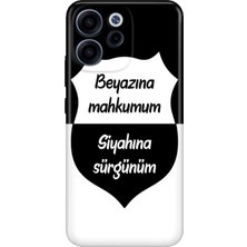 Oppo Reno 15 - Reno 15F 5g Kılıf Desenli Baskılı Tpu Rubber Kapak Siyah Beyaz Aşkım