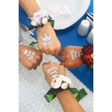 Leaf Shop Winky Bride To Be 1 Bride 10 Team Bride Gold Renkli Gümüş Geçici Dövme Bekarlığa Veda Dövme Gümüş