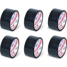 Leaf Shop 45 mm x 40 mt Siyah Koli Bandı 6 Adet