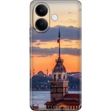 Senada Vivo V60 Lite 5g Kılıf Desenli Baskılı Tpu Rubber Kapak Kız Kulesi