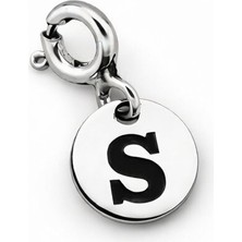 Silveranka 925 Ayar Gümüş S Harfi Kolye Ucu - Charm
