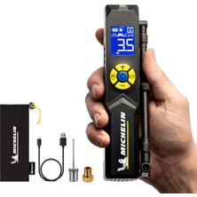 Leaf Shop MC33382 Şarjlı Li-Ion 150 Psı Taşınabilir Dijital Basınç Göstergeli LED Aydınlatmalı Lastik Şişirme Pompası