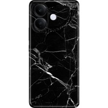 Nurdic Vivo V60 Lite 5g Kılıf 0.4mm Lazer Kesim Silikon Kapak Mermer Siyah