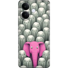 Senada Vivo V60 Lite 5g Kılıf Desenli Baskılı Tpu Rubber Kapak Elephant
