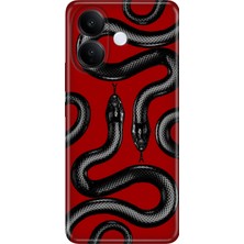 Vivo V60 Lite 5g Kılıf Desenli Baskılı Tpu Rubber Kapak Yılan Moda
