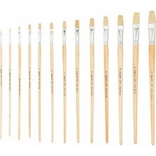 Leaf Shop 258F Serisi Doğal Kıl Düz Kesik Fırça No:24