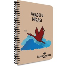 Leaf Shop Anadolu Mirası Spiralli Defter, A4, 100 Yaprak, 70G Kağıt, Kareli, Dayanıklı Kapak, Kolay Açılan Spiral Cilt, Asorti Kapak Tasarımı
