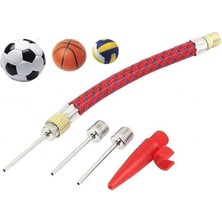 Leaf Shop 5 Parça Pompa Iğne Seti Bisiklet ve Top Şişirme Pompa Yedek Uç