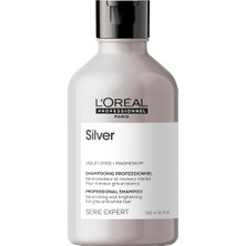 Leaf Shop Professionnel Paris Serie Expert Silver Çok Açık Sarı, Gri ve Beyaz Saçlar Için Renk Dengeleyici Mavi Şampuan 300ML