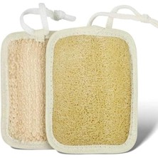 Leaf Shop Doğal Kabak Lifi Yüz Vücut Temizleyici Banyo Kesesi – Çift Taraflı Peeling Pedi, 15X11 Cm, Exfoliating Rovin Kumaşlı, Cilt Yenileyici Canlandırıcı Sıkılaştırıcı, Selülit Karşıtı,hücre Yenileme
