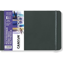 Leaf Shop Graduate Book Eskiz Defteri, Ince Taneli, 200 G/m², Sert Eskiz Defteri, 21,6 x 14 Cm, Beyaz, 72 Yaprak