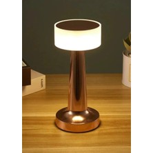 END Akasya Dokunmatik Masa Lambası3 Işık Rengi Işık Kısılıp Açılabilir Şarjlı