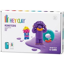 Leaf Shop Clay Canavarlar - Hipster, Bigwig, Donut Seti - Çocuklar Için Hava ile Kuruyan Kil Seti - 6 Kutu Şekillendirme Aletleri ile Eğlenceli Uygulama Talimatları