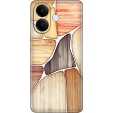 Adasena Vivo V60 Lite 5g Kılıf Desenli Baskılı Tpu Rubber Kapak Wood Blocks