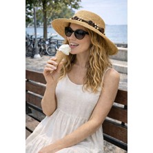 Modazon Bohem Aksesuarlı Kadın Hasır Fötr Şapka