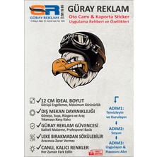 Güray Reklam Kasklı ve Purolu Kartal Temalı Oto Cam ve Kaporta Sticker (12 Cm)
