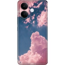 Vivo V60 Lite 5g Kılıf Desenli Baskılı Tpu Rubber Kapak Pembe Bulut