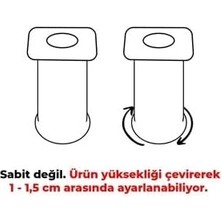 Leaf Shop Ayak 10 cm Beyaz Mobilya Koltuk Dolap Komidin Gardrop Baza Ayağı 2 Adet