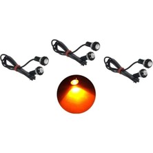 Leaf Shop 6 Adet Vidalı Turuncu Kartal Gözü Eagle Eye Gündüz Ledi Ayna Altı Ledi
