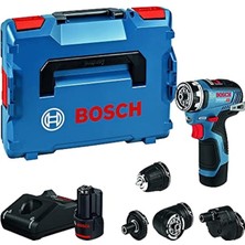 Leaf Shop Professional 12 V Sistem Akülü Matkap Gsr 12V-35 Fc - Flexiclick Sistemi (2 x 3.0 Ah Akü Dahil, Hızlı Şarj Cihazı Gal 12V-40, 4 x Başlık, L-Boxx)