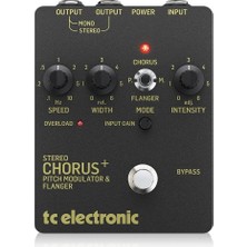 Leaf Shop Electronic T.c Stereo Chorus Flanger Pedal Scf Altın, Siyah