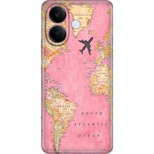 Adasena Vivo V60 Lite 5g Kılıf Desenli Baskılı Tpu Rubber Kapak Map