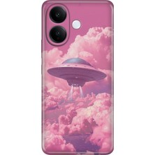 Vivo V60 Lite 5g Kılıf Desenli Baskılı Tpu Rubber Kapak Pembe Ufo