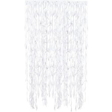 Ginger Ray Beyaz Yapraklar Backdrop