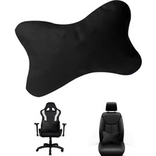 Leaf Shop 3D Ortopedik Oto Araç Oyuncu Koltuk Bel Destek Yastığı 36X26CM 1 Adet AL4336 Siyah