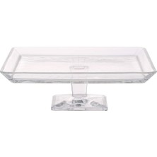 Paşabahçe Madlen Ayaklı Servis Tabağı Cam 7.7 x 23.5 x 23.5 cm Sade Desenli Şık Tasarım