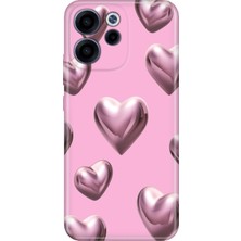 Oppo Reno 15 - Reno 15F 5g Kılıf Desenli Baskılı Tpu Rubber Kapak Platin Kalp