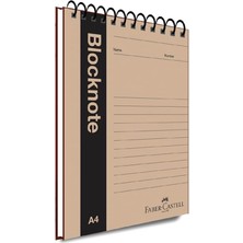 Leaf Shop Kraft Bloknot, A4, 80 Yaprak, Çizgili, Karton Kapak, Spiral Cilt, 70G Kaliteli Kağıt, Dayanıklı ve Kullanışlı