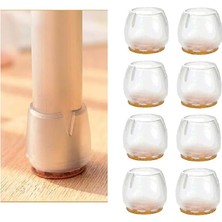 Leaf Shop Sandalye Pabucu,masa,koltuk,tabure Ayak Kılıfı 8 Adet (Small)