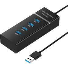Leaf Shop USB Çoklayıcı 4in1 USB 3.0 4 Port Çoğaltıcı Hub 5gpbs Hızlı Aktarım 30CM Kablo Pc Bilgisayar Switch Splitter