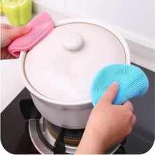 Leaf Shop Silikon Bulaşık Süngeri Çok Amaçlı Bez Tutacak 2 Adet