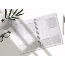 Leaf Shop Tanıtım 120 Günlük Tarihsiz Spiralli Planlayıcı - A5 Boyutu, 60 Yaprak (120 Sayfa), 90 Gr. Ivory Kağıt (Siyah Kapak)
