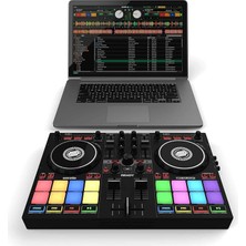 Leaf Shop Ready | Serato Dj Lite (Dahil) ve Dj Pro Için Tasarlanmış Kompakt 2-Kanal Dj Controller/kontrolör | Ios ve Ipados'ta Algoriddim Djay Pro Aı Uygulamalarıyla Tak ve Çalıştır. (Mac/pc/ios)