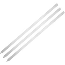 Leaf Shop Paslanmaz Çelik Adana Kebap Şişi 3 Adet 60CM Uzunluk, Yassı Adana - Urfa Kebap Şişi, Barbekü Şişi