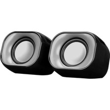 Leaf Shop DHS-2111 2.0 Mini Taşınabilir Multimedya Speaker Hoparlör, Siyah