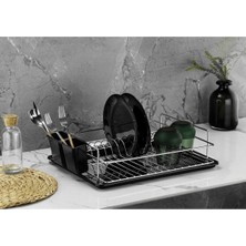 Leaf Shop Haus Bulaşıklık Bulaşık Sepeti Tek Katlı Tabaklık Krom
