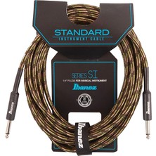 Leaf Shop Sı Serisi (Standart) Enstrüman Kablosu - 2 Düz Fiş Dokuma - Jak - Mandal, Kamuflaj Yeşili - 6,10 M / 20 Ft (SI20-CGR)