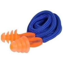 Leaf Shop Kullanılabilir Kulak Tıkacı, Havuz ve Deniz Için Ipli Kulak Tıkacı, Ses ve Gürültü Önleyici Kulak Tıkacı, Su Kaçırmayı Önleyn Kulak Tıkacı, 25DB Ses Azaltma, Silikon, Mavi-Turuncu,